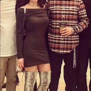 Windsor off the shoulder mini sweater dress